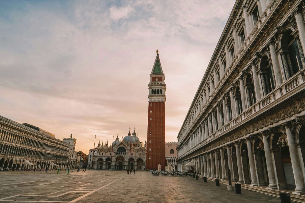 Piazza San Marco, one of the most popular tourist site in Venice Italy. 