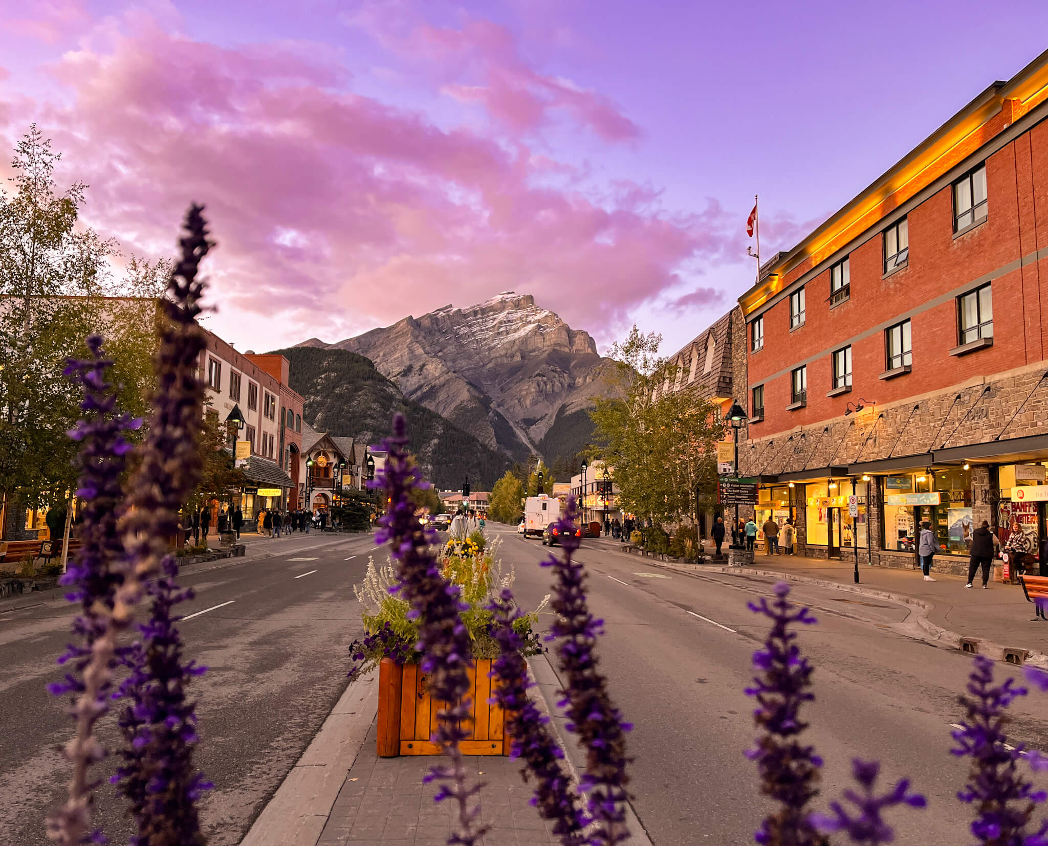 a view of Banff Ave