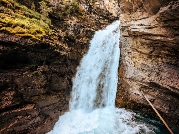 Scenic waterfall hike in Banff National Park